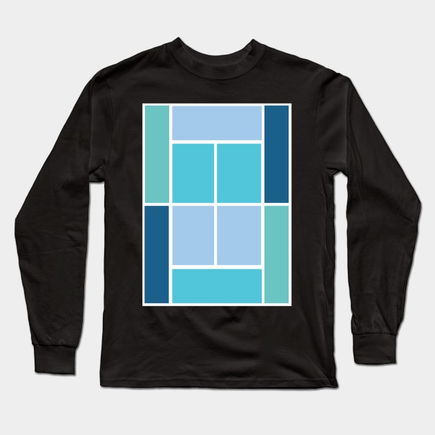 TENNIS COURT COLOR PALLETE Long Sleeve T-Shirt by King Chris